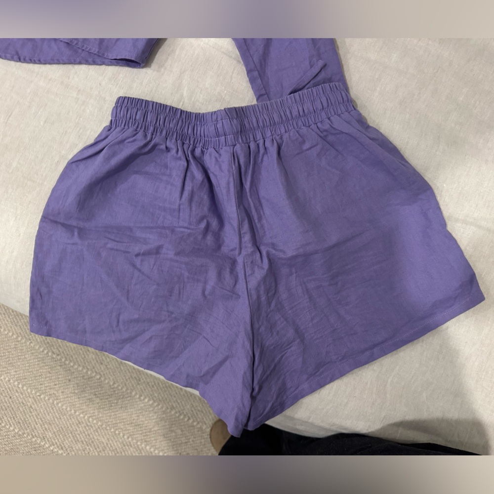 Red Sky Women's Linen Set (shirt & shorts) - XS - Picture 4 of 5